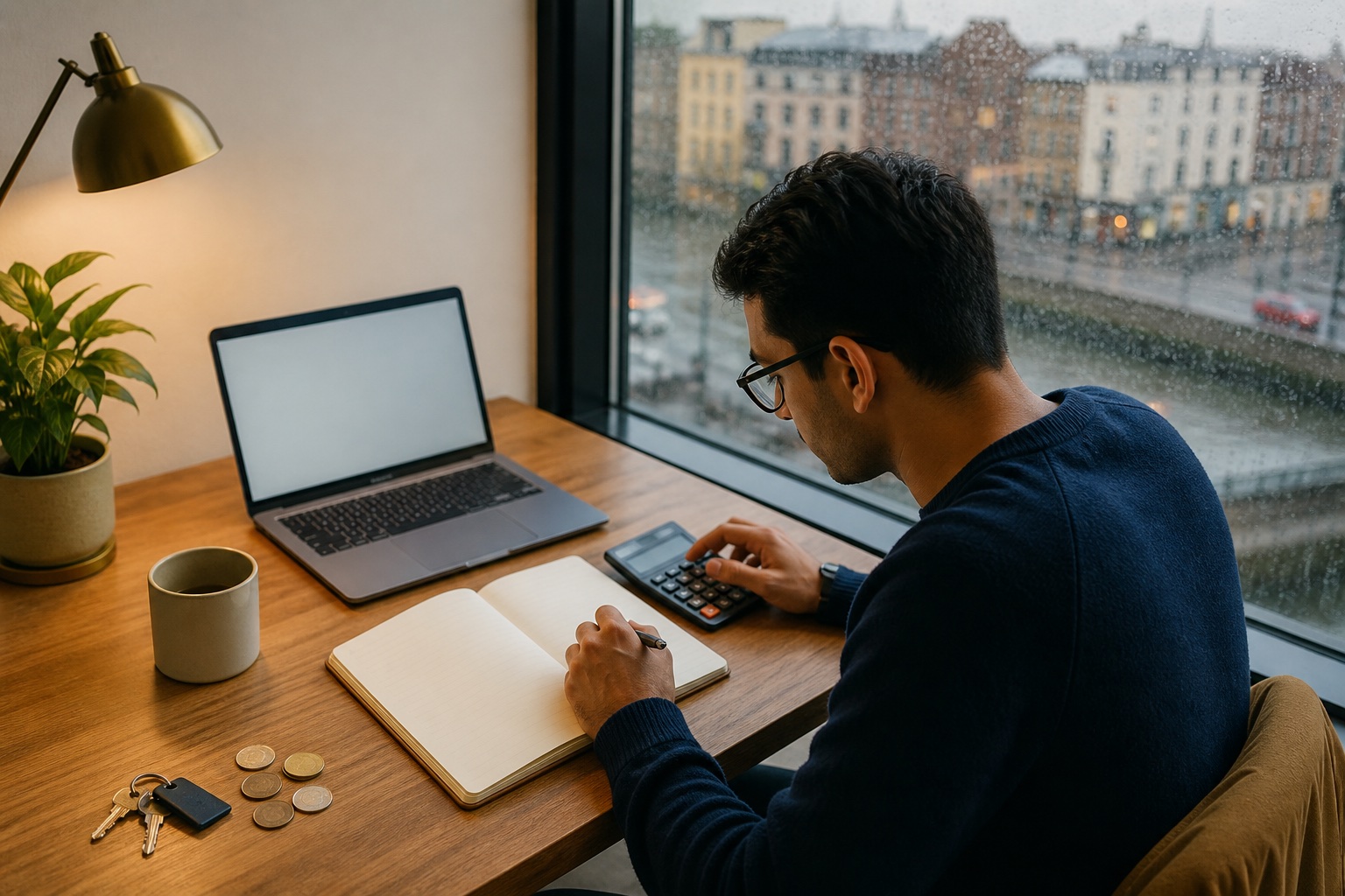 Student preparing an Ireland study budget